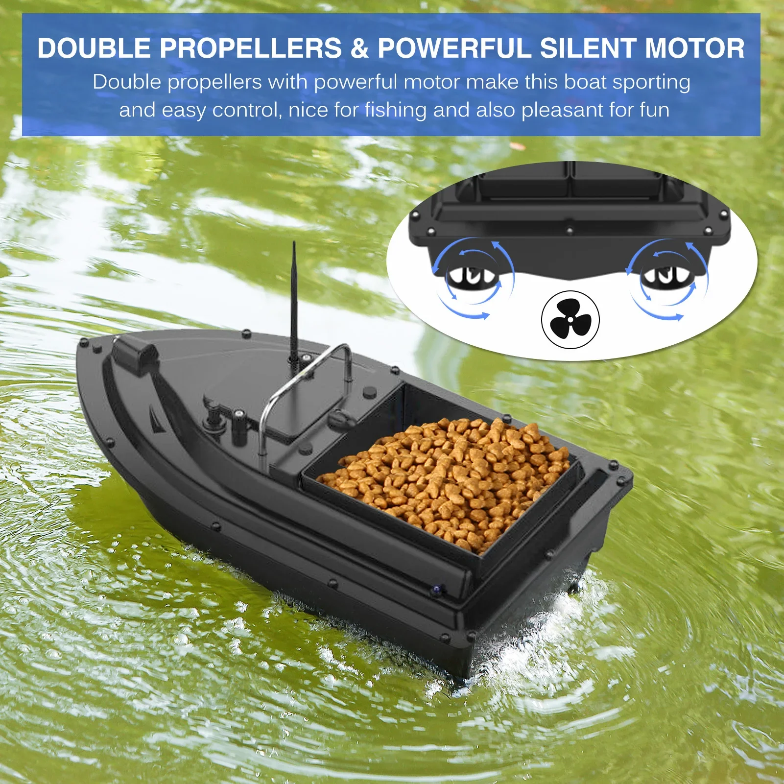 D16E GPS 12000mAh Visvoerboot  - Fishing Gps recensie en prijs