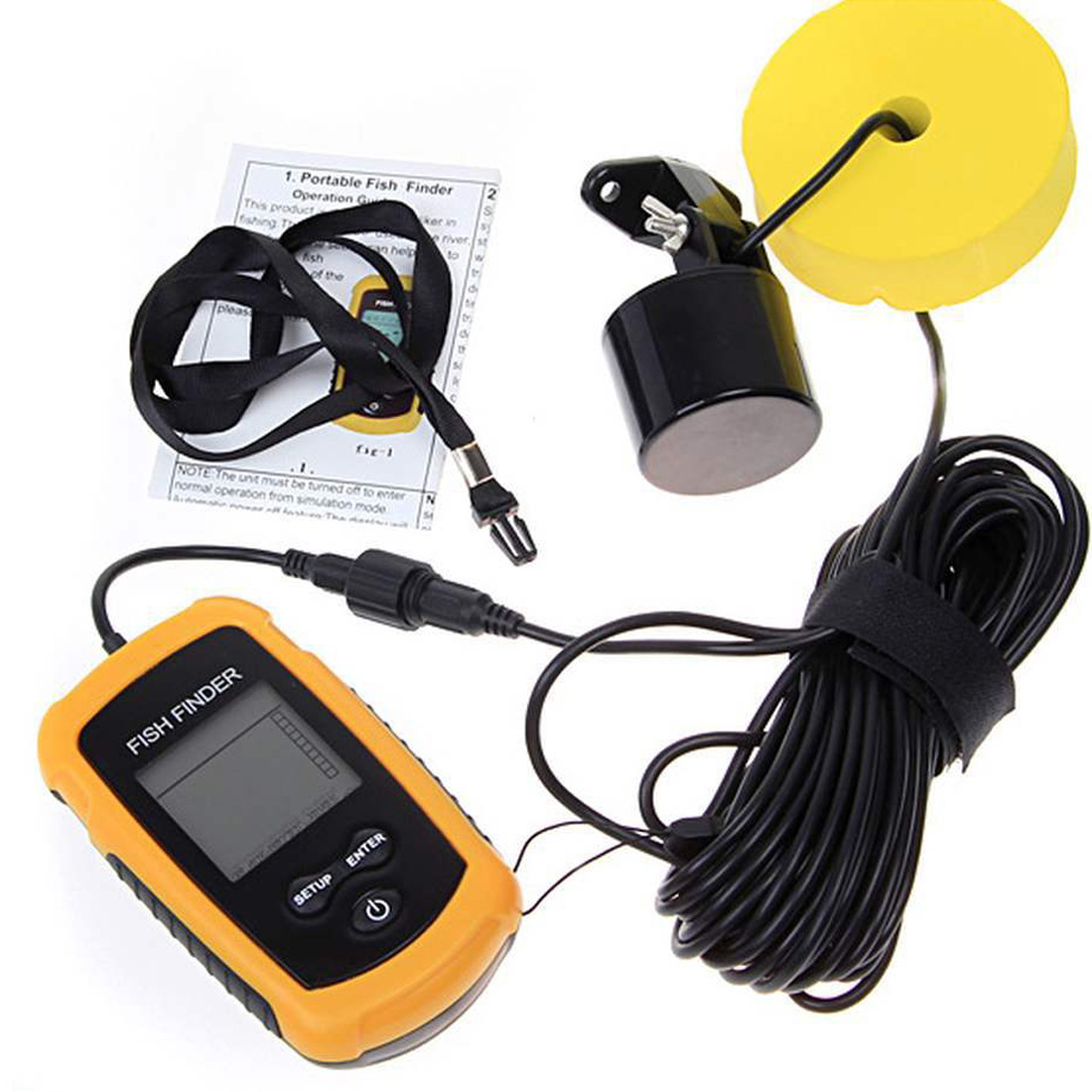 Alarm 100M Draagbare Sonar Vis - Fish Finder Transducer recensie en prijs